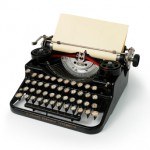 vintage typewriter in black